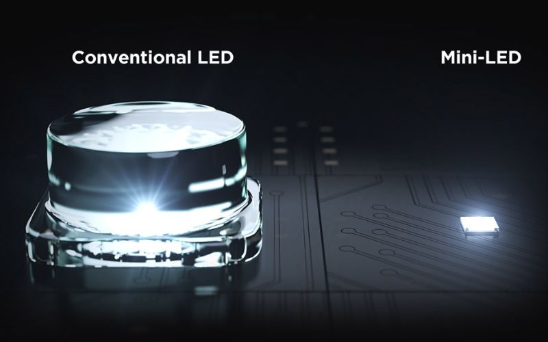 Kích thước đèn Mini LED nhỏ hơn nhiều lần so với đèn LED truyền thống