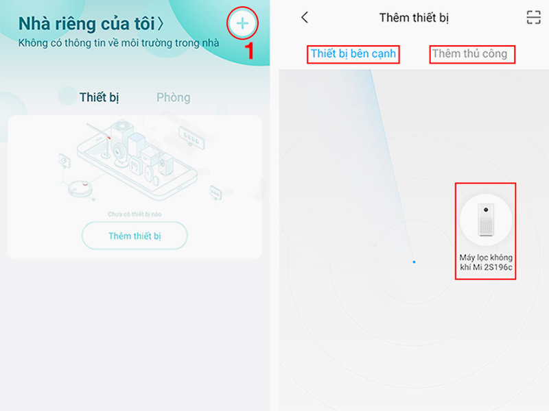 Kết nối máy lọc không khí Xiaomi với Mi Home