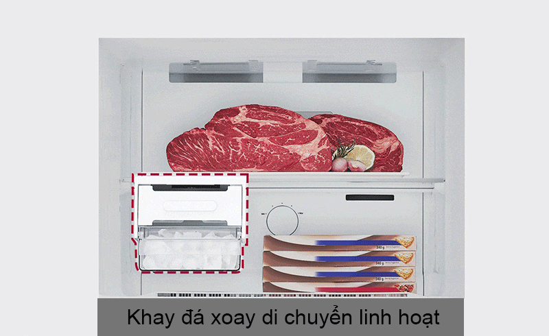 Khay đá xoay di chuyển linh hoạt