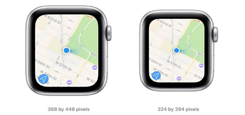 Sự khác biệt về độ phân giải màn hình của Apple Watch 40mm và 44mm