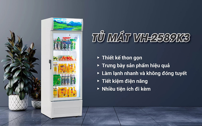 Thiết kế tủ mát 1 cửa nhỏ gọn