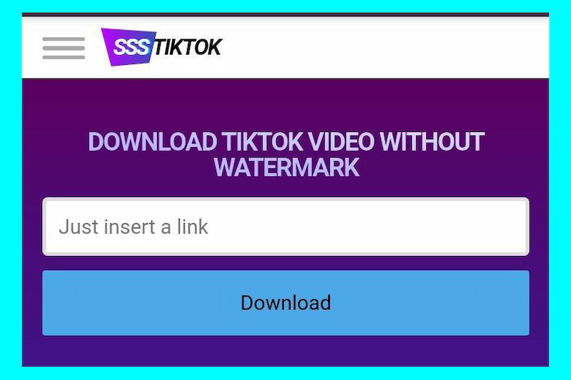 Truy cập website SSSTikTok để tải video tiktok không dính logo