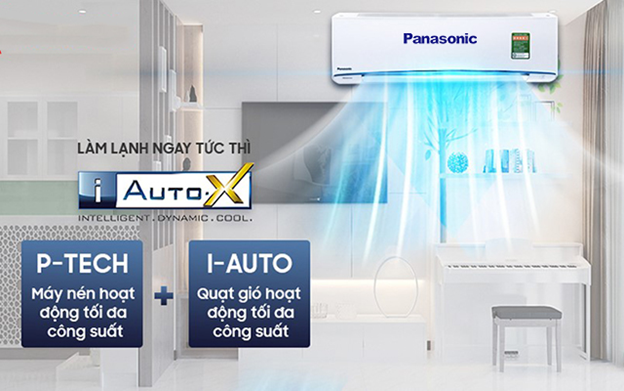 Chế độ iAUTO-X của điều hòa dòng XU của Panasonic có khả năng tự động điều chỉnh tốc độ quạt để cân bằng nhiệt độ, đồng thời hỗ trợ kích hoạt chế độ làm mát nhanh chỉ với một nút nhấn.