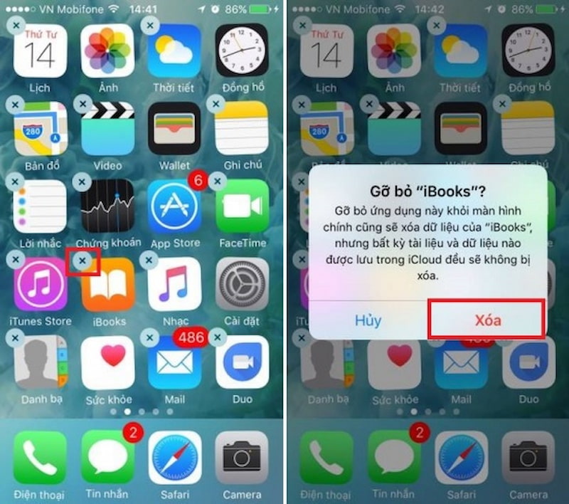 Xóa bớt các ứng dụng trên iPhone để sửa lỗi phụ kiện không được hỗ trợ