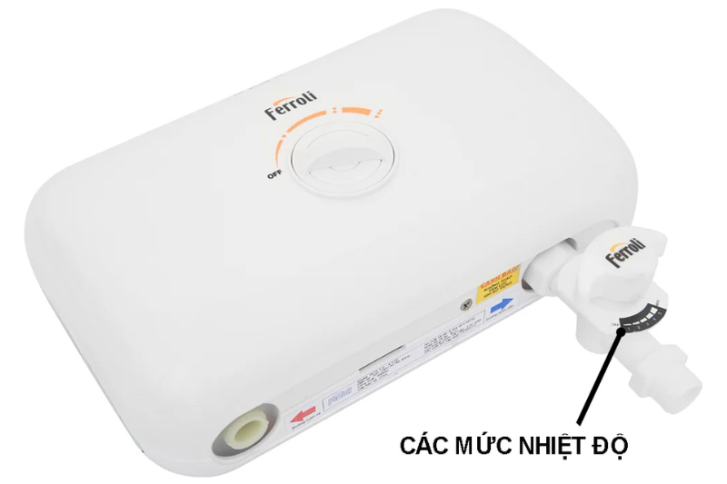 Các mức nhiệt trên Ferroli LUXE-TE tùy chỉnh