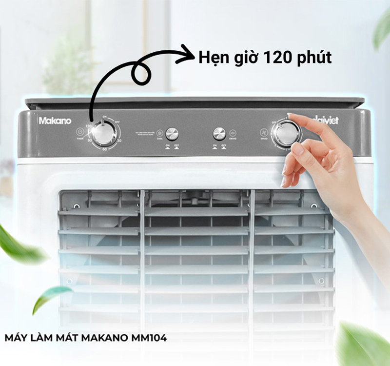 Chế độ hẹn giờ quạt điều hòa Makano MM104