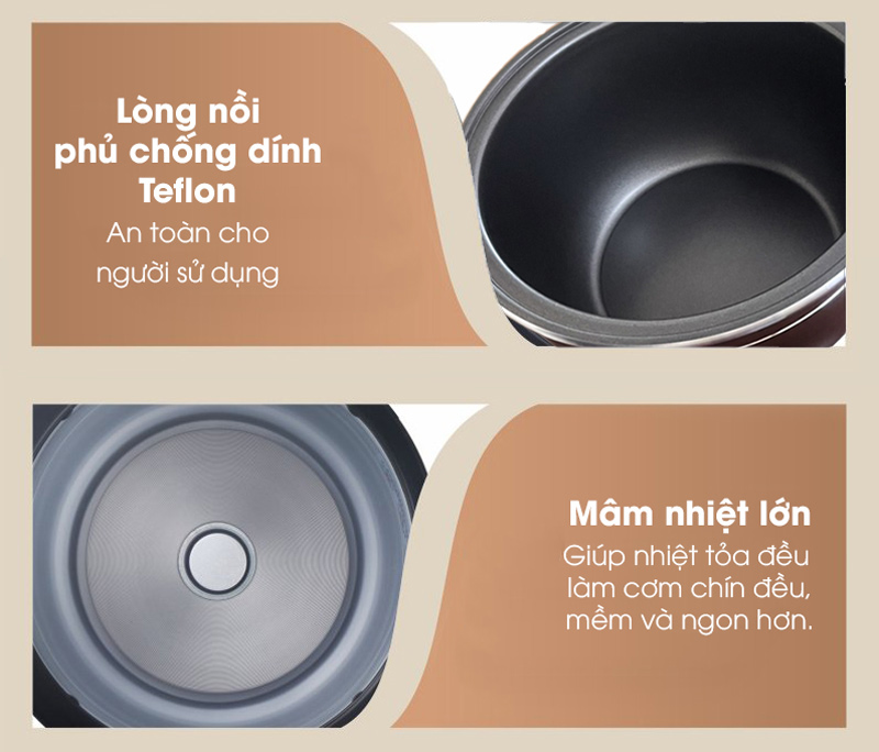 Lòng nồi Sowun phủ chống dính Teflon