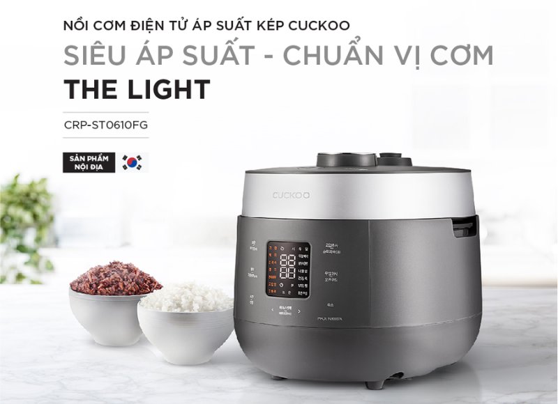 Nồi cơm điện tử áp suất kép Cuckoo CRP-ST0610FG