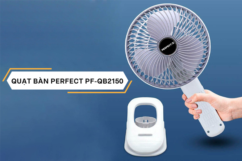 Quạt để bàn có sạc tích điện Perfect PF-QB2150