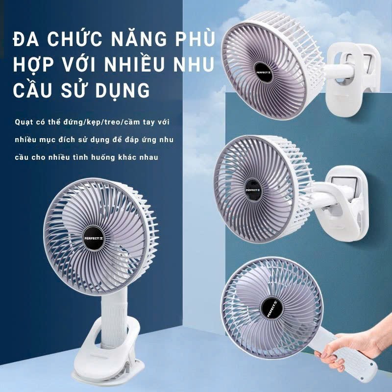 Quạt để bàn có sạc tích điện Perfect PF-QB2150