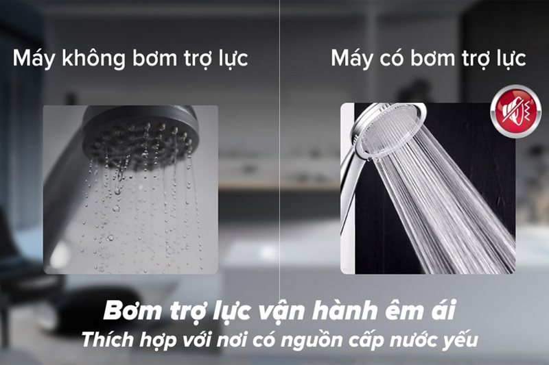 Trang bị bơm trợ lực cho ra nguồn nước mạnh mẽ