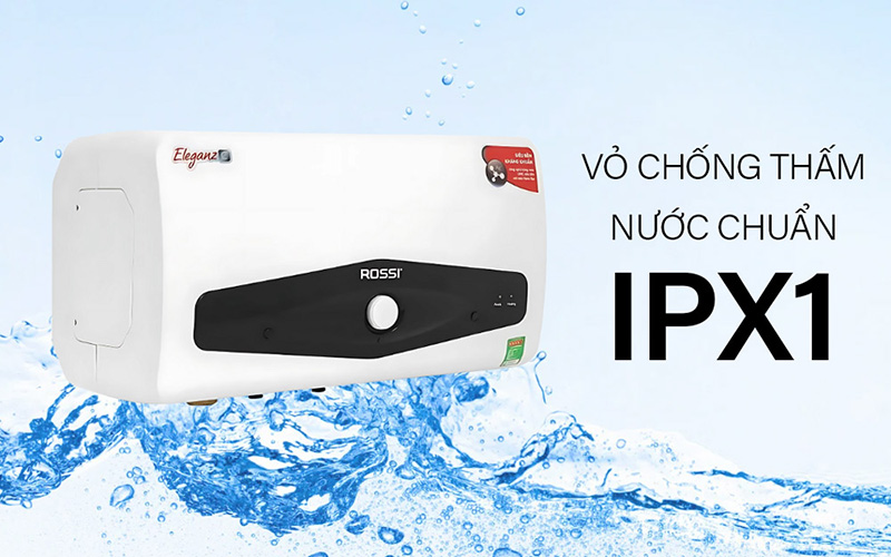 Vỏ máy nước nóng gián tiếp Rossi Eleganz-C REC30SL chống thấm nước chuẩn IPX1