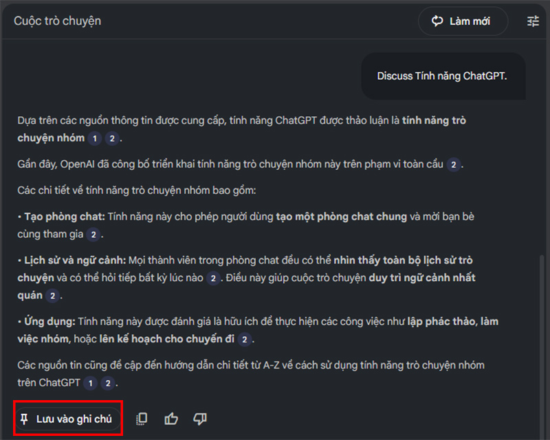 Ghi chú dữ liệu thông minh (Smart Notes)
