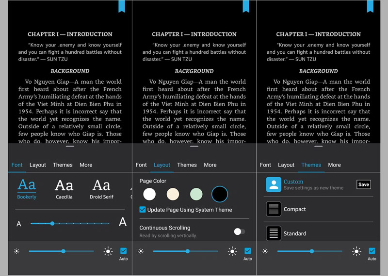 Amazon Kindle cung cấp hai font chữ độc quyền cho người dùng