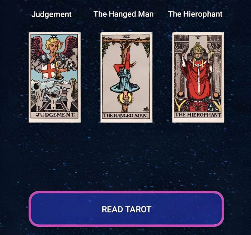 Bói bài trên ứng dụng Tarot