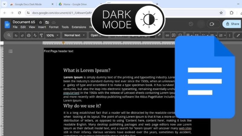 Ưu, nhược điểm của Google Docs Dark Mode