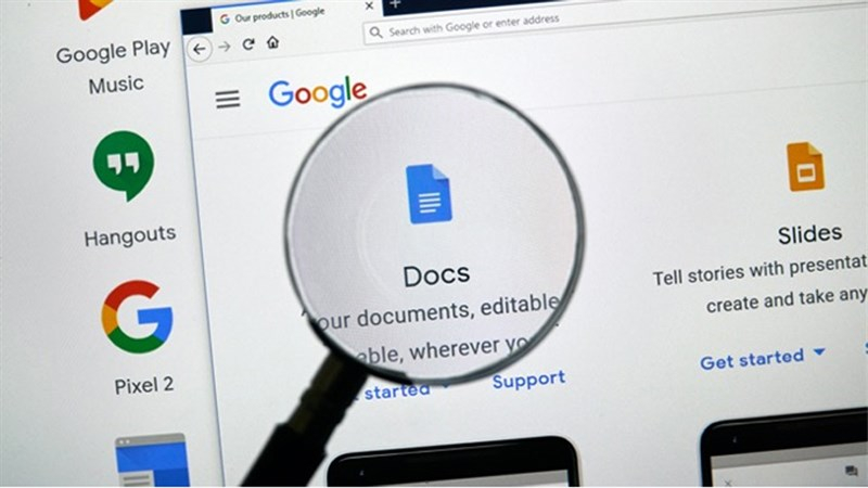 Giao diện trang chủ Google Docs trên trình duyệt
