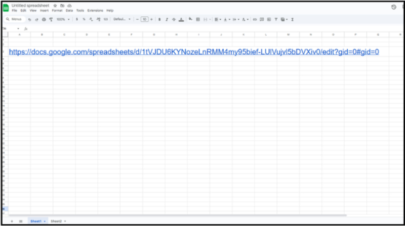 Sao chép link của file Google Sheets bị khóa 