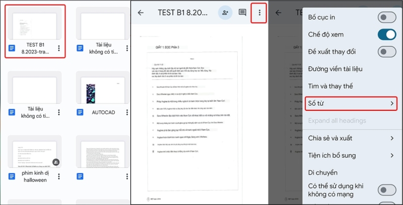 Các bước đếm tất cả các từ có trong văn bản