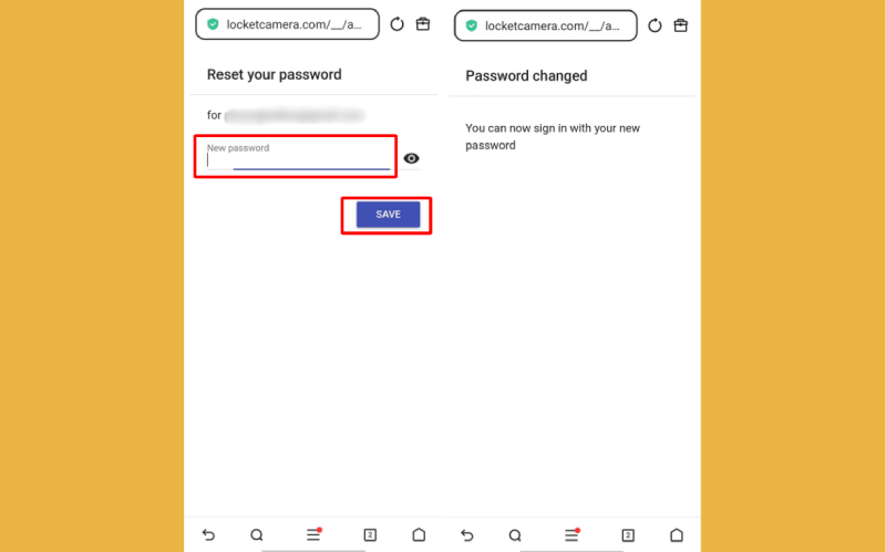 Đặt lại mật khẩu mới và nhấn Save