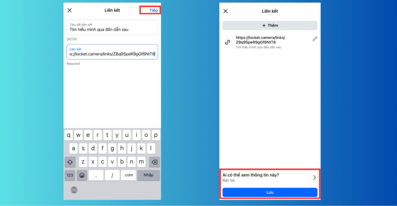 Dán link Locket vào phần giới thiệu trong tài khoản Facebook của bạn