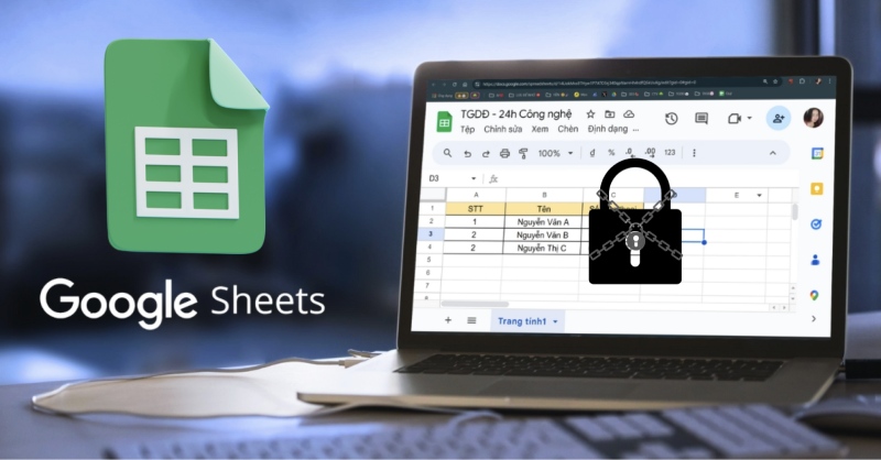 Mở khóa công thức trong google sheets
