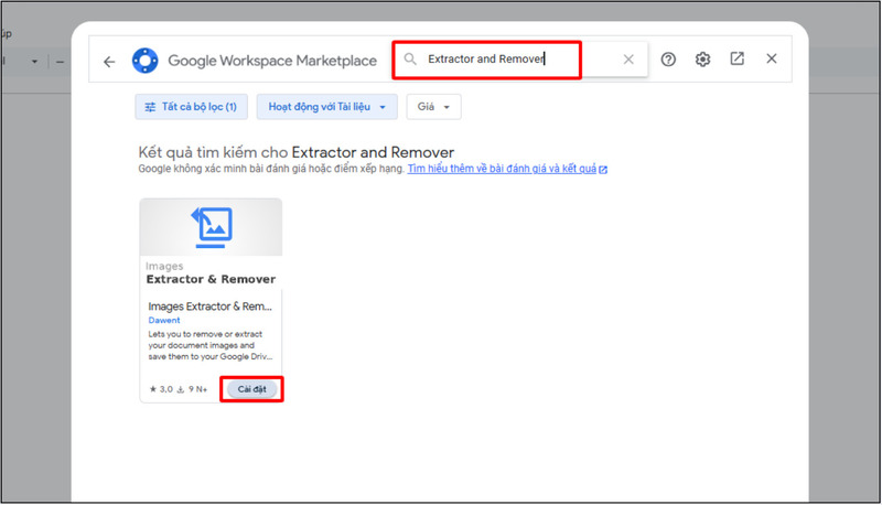 Tiện ích Images Extractor & Remover