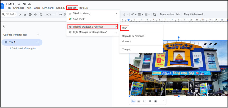 Khởi chạy Images Extractor & Remover