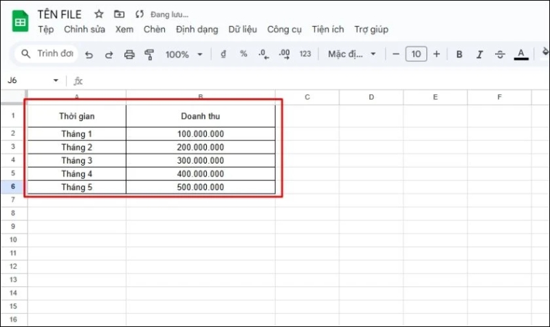 Sắp xếp dữ liệu rõ ràng