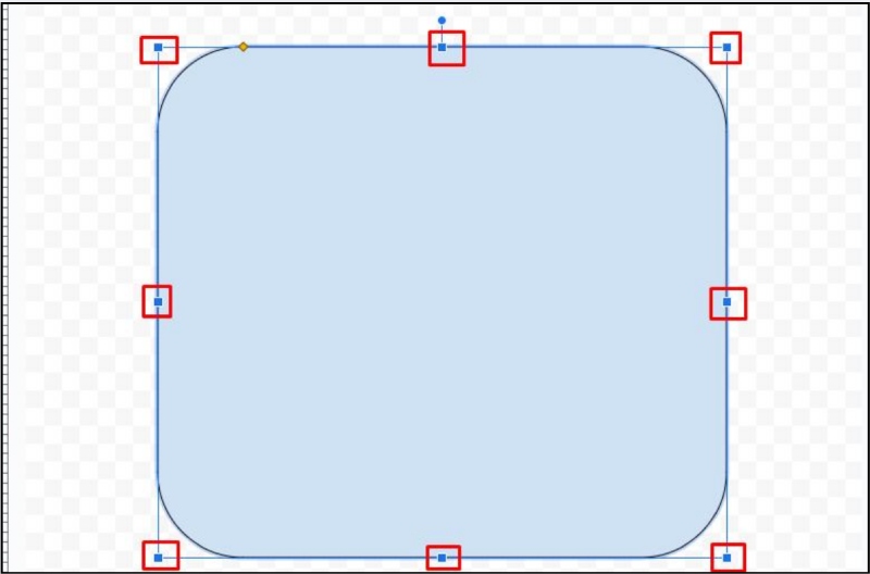  Kéo các góc hoặc cạnh của hình để điều chỉnh kích thước