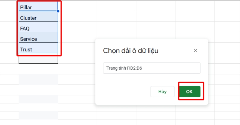 Bôi đen vùng dữ liệu nguồn.