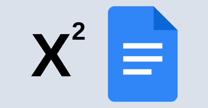 Cách viết số mũ trong Google Docs