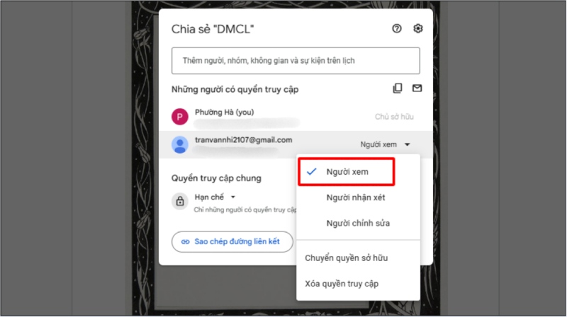 Chuyển từ Người chỉnh sửa sang Người xem