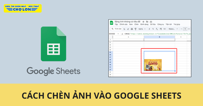 Chèn ảnh vào google sheets