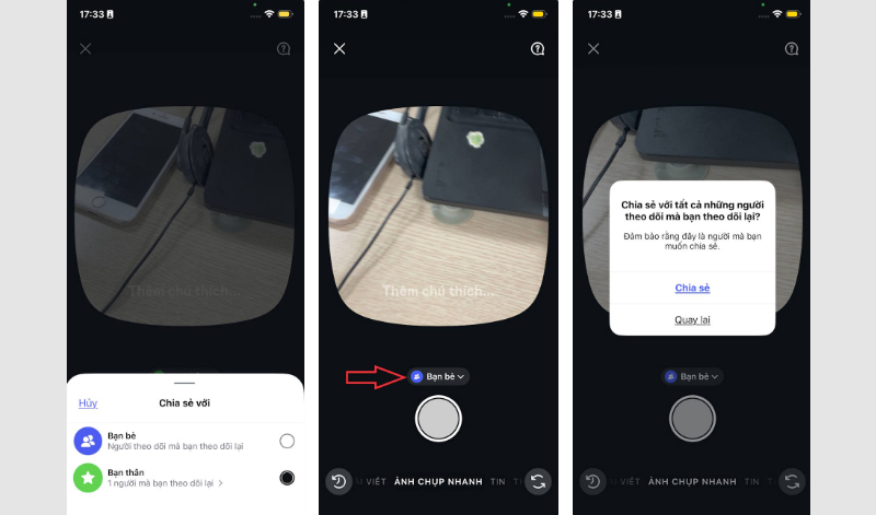 Chia sẻ ảnh xem 1 lần trên Instagram