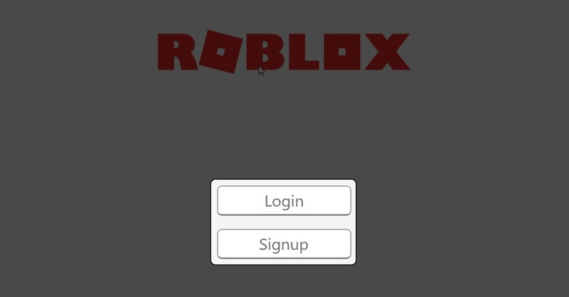 Chọn Login để đăng nhập hoặc Signup để tạo tài khoản Roblox mới