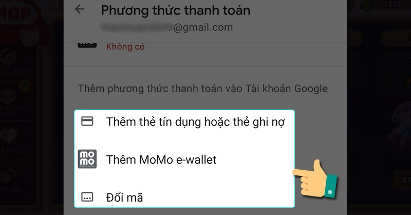 Chọn phương thức thanh toán phù hợp và làm theo hướng dẫn