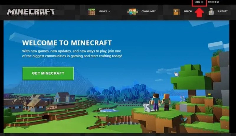 Đăng nhập vào tài khoản Minecraft