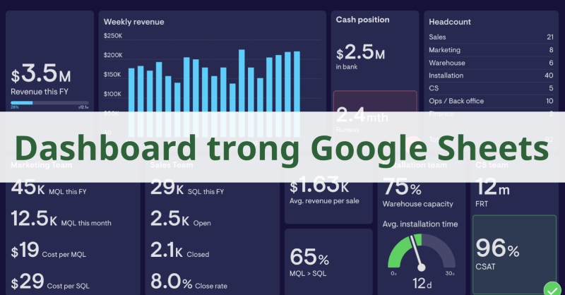 Hướng dẫn chi tiết cách tạo Dashboard trong Google Sheets