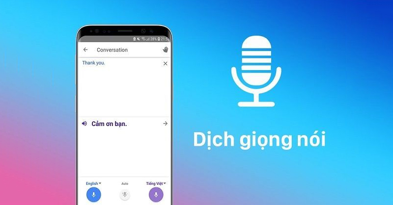 Dịch giọng nói bằng Google Dịch 