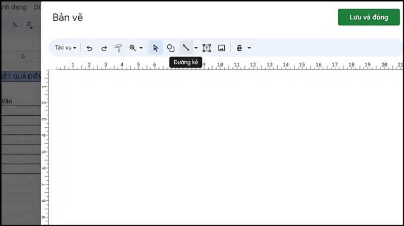 Sư dụng biểu tượng Đường kẻ
