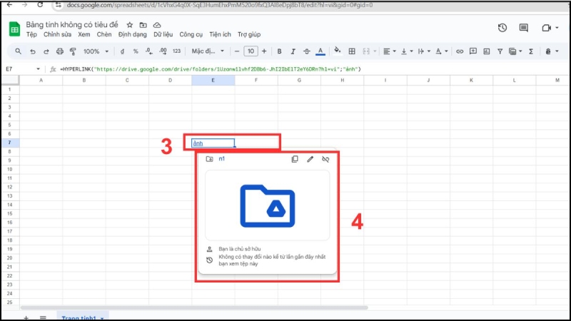 Truy cập nhanh thư mục bên ngoài trực tiếp từ Google Sheets