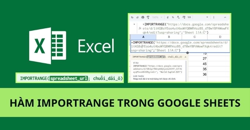 Hàm IMPORTRANGE trong Google Sheets