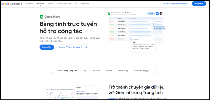 Giao diện tìm kiếm mẫu Google Sheets có sẵn bằng tiện ích bổ sung