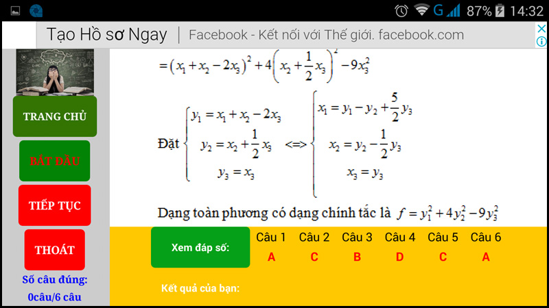 Phần mềm Toán cao cấp 2 cung cấp cách giải chi tiết