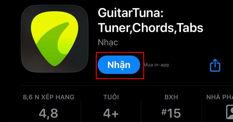 Tải GuitarTuna trên điện thoại iPhone