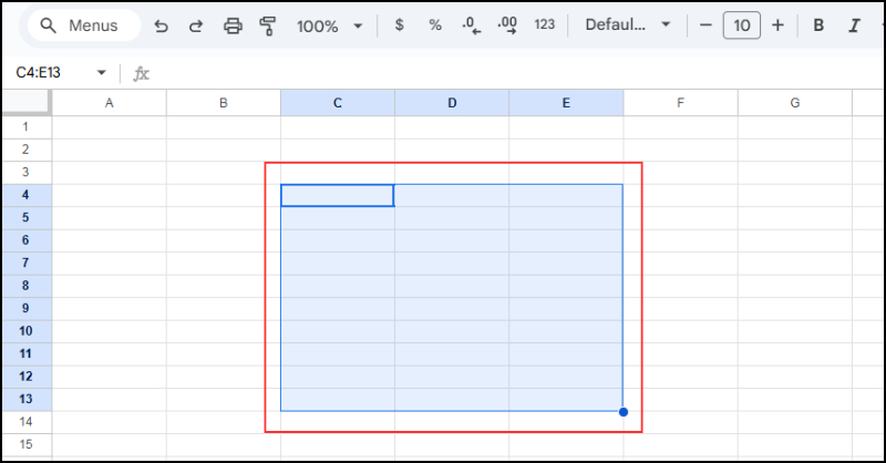Nhấp chuột vào ô trống muốn thêm hộp kiểm.