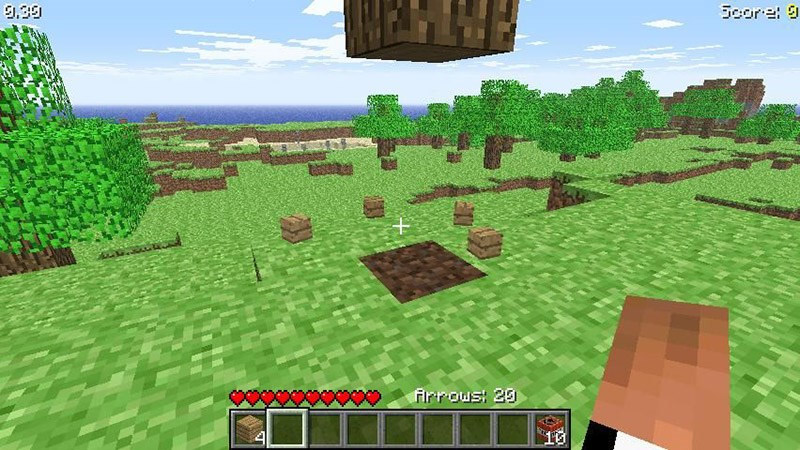 Thu thập gỗ là cách chơi Minecraft hiệu quả cho người mới bắt đầu