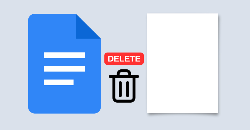 Xóa trang trắng trong Google Docs
