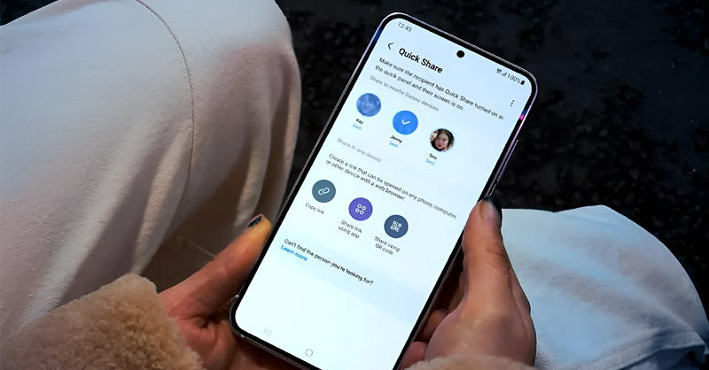 Tính năng chia sẻ nhanh trên điện thoại Samsung